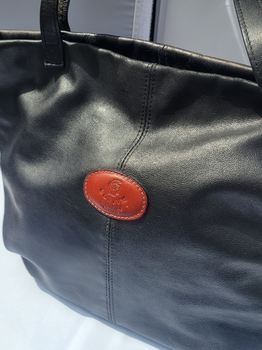 Corivm Tote with Brown Logo Patch